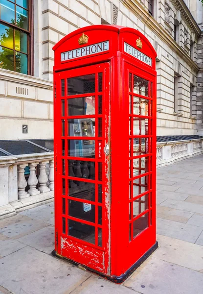 Cabine téléphonique rouge à Londres HDR — Photo