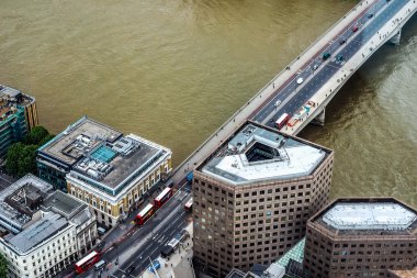 (Hdr Londra'da Thames Nehri havadan görünümü)