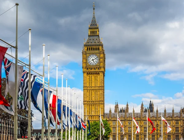 Domy Parlamentu w Londynie HDR — Zdjęcie stockowe