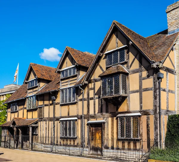 Lugar de nacimiento de Shakespeare en Stratford upon Avon HDR — Foto de Stock