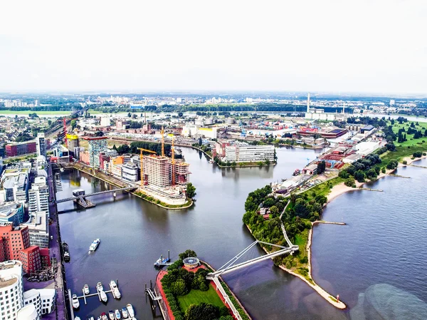 Haven Düsseldorf mediahafen HDR — Stockfoto