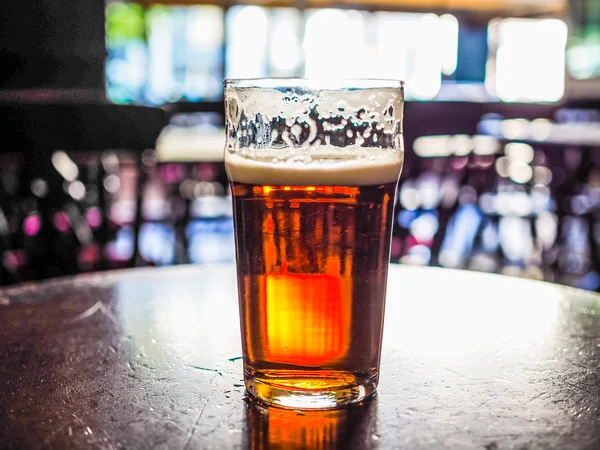 HDR Pint of beer — Stock Photo, Image