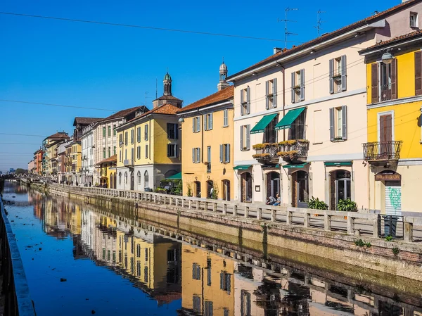 Naviglio Grande Milánó (Hdr) — Stock Fotó