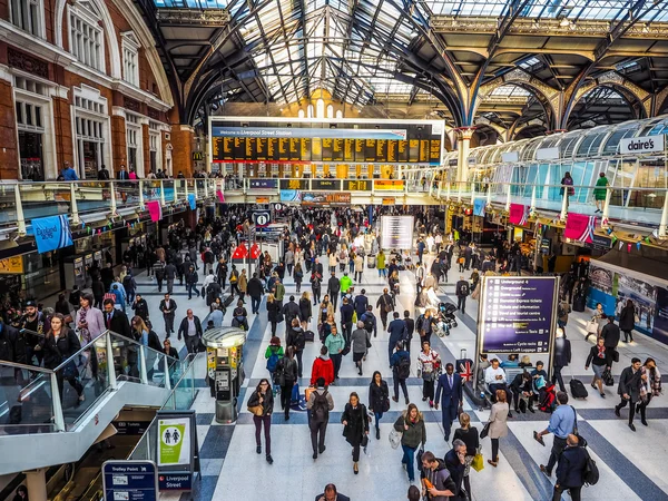 Liverpool Street station in London (HDR) — Stock Photo, Image
