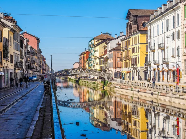 Naviglio Grande Milano (HDR) ) — Foto Stock