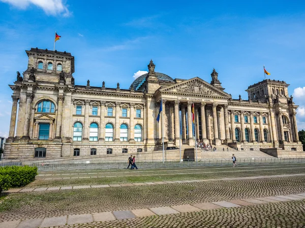 Κοινοβούλιο Reichstag στο Βερολίνο (Hdr) — Φωτογραφία Αρχείου