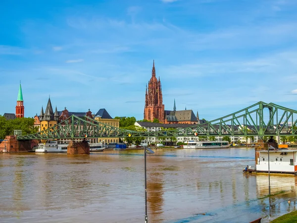 Iron Bridge in Frankfurt HDR — Stock Photo, Image