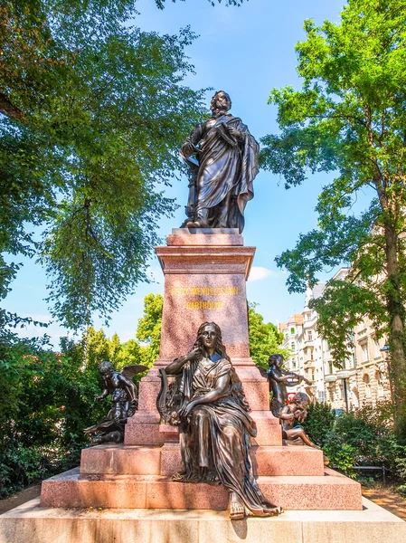 Mendelssohn Denkmal Λειψία Hdr — Φωτογραφία Αρχείου