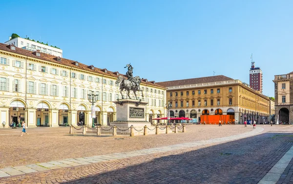 Piazza San Carlo в Туріні (Hdr) — стокове фото