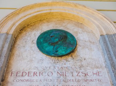 Nietzsche memorial plaque in Turin (HDR) clipart