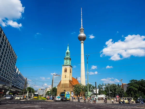 Alexanderplatz em Berlim (HDR ) — Fotografia de Stock