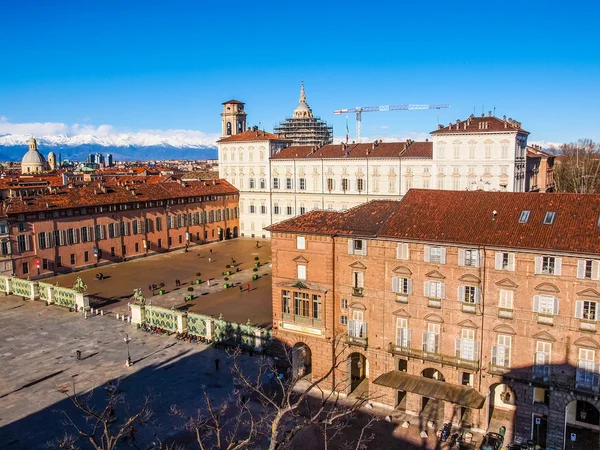 Piazza Castello Torino (Hdr) — Stok fotoğraf