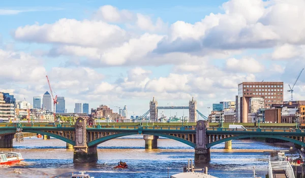 Theems in Londen HDR — Stockfoto