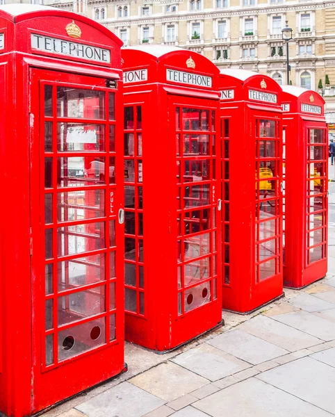 Londýn telefonní krabice hdr — Stock fotografie