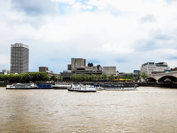 伦敦 Hdr 河泰晤士河南岸 — 图库照片