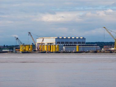Birkenhead 'in Liverpool HDR görüntüsü