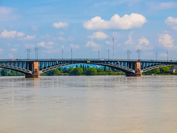 Río Rin en Mainz HDR — Foto de Stock