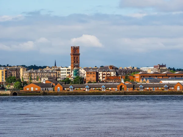 Utsikt över Birkenhead i Liverpool HDR — Stockfoto