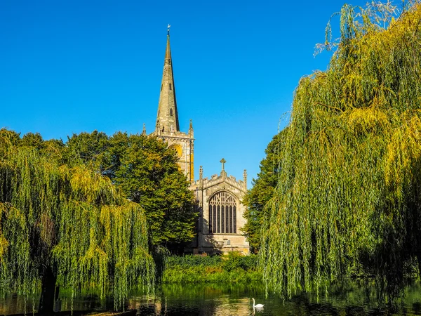 Chiesa della Santissima Trinità a Stratford upon Avon HDR — Foto Stock