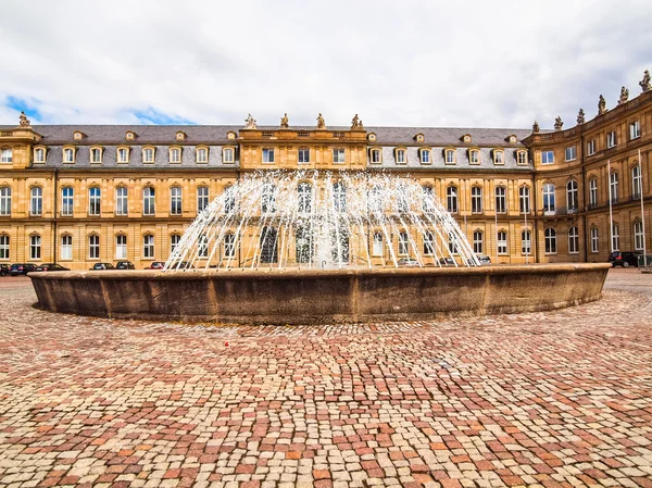 Schlossplatz (Plaza del Castillo) Stuttgart HDR — Foto de Stock