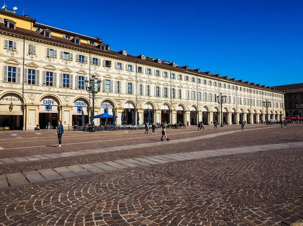 Piazza San Carlo в Туріні (Hdr) — стокове фото