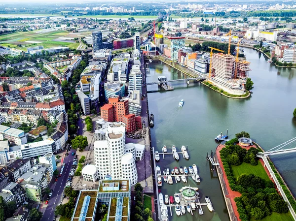 Porto Duesseldorf mediahafen HDR — Fotografia de Stock