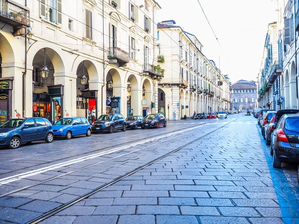 Via Po Turín (HDR ) — Foto de Stock