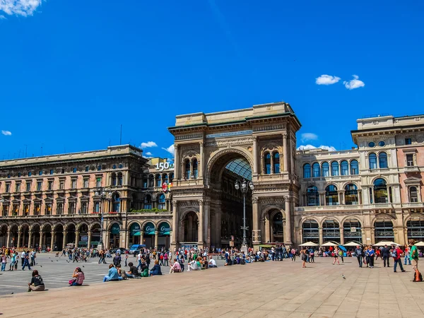 Piazza Duomo Milan (HDR) — Stock fotografie