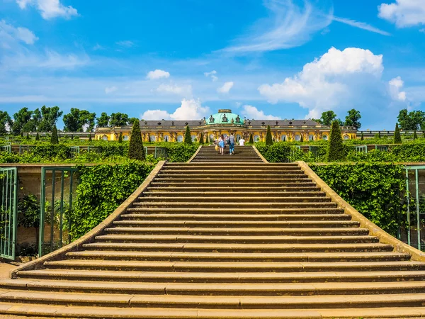 Schloss Sanssouci v Postupimi (Hdr) — Stock fotografie