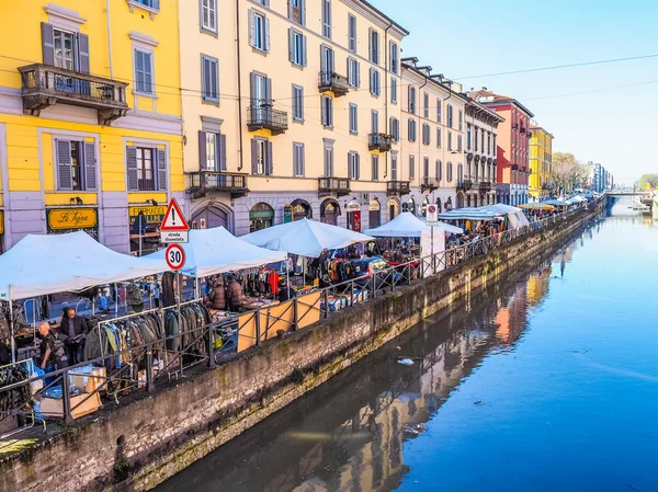 Naviglio Grande Milano (Hdr) — Stockfoto