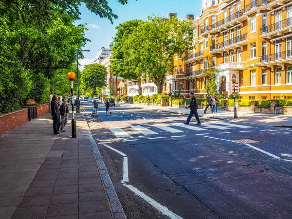 Abbey Road cruzamento em Londres (HDR ) — Fotografia de Stock