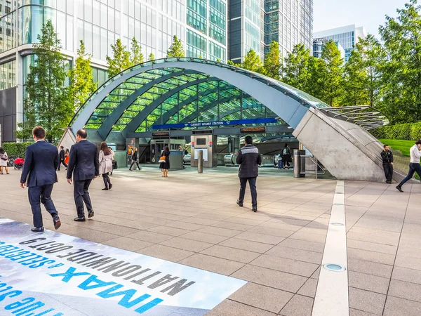 Canary Wharf stanice metra v Londýně (Hdr) — Stock fotografie