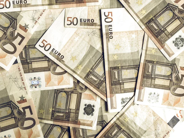 Fondo de quiebras en euros vintage — Foto de Stock