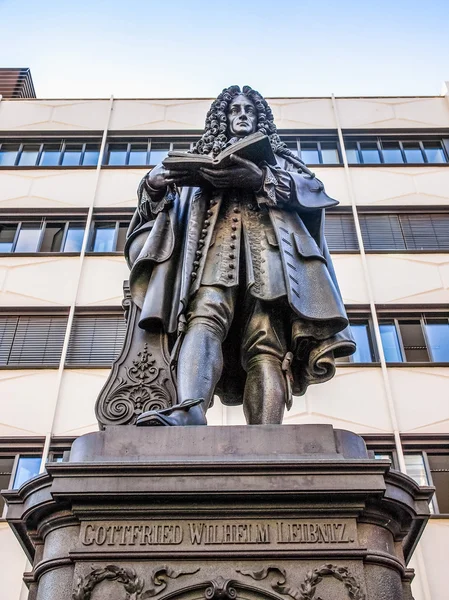 Leibniz Denkmal Leipzig HDR — Fotografia de Stock