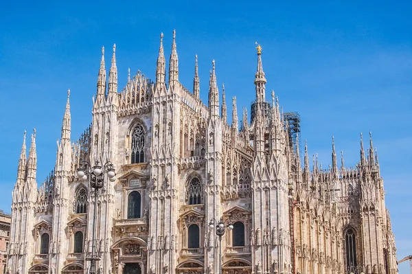 Duomo katedrális Milánó Hdr jelentése — Stock Fotó