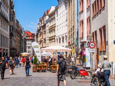 Turistler Leipzig Almanya (Hdr)