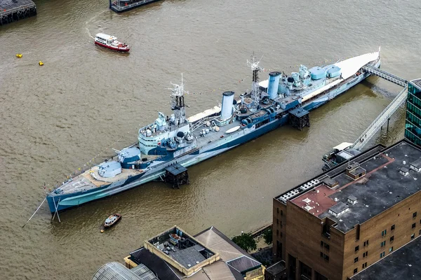 Luftaufnahme der Themse in London (hdr)) — Stockfoto