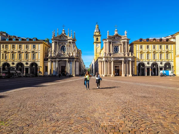 Piazza San Carlo in Turin (HDR) — Stock Photo, Image