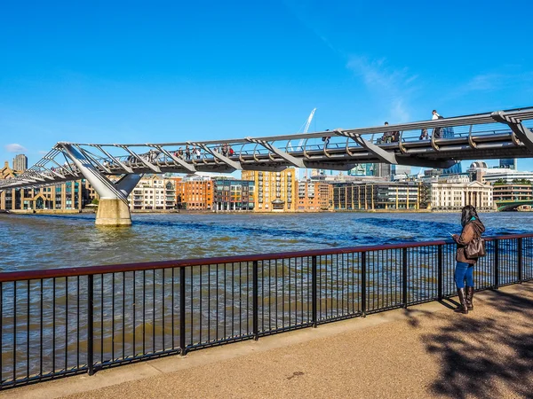 Most Milenijny w Londynie (Hdr) — Zdjęcie stockowe