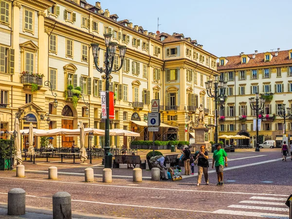 Piazza Carignano in Turijn (Hdr) — Stockfoto