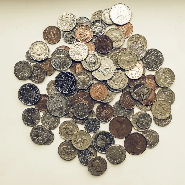 Pièces de monnaie Vintage Pound — Photo