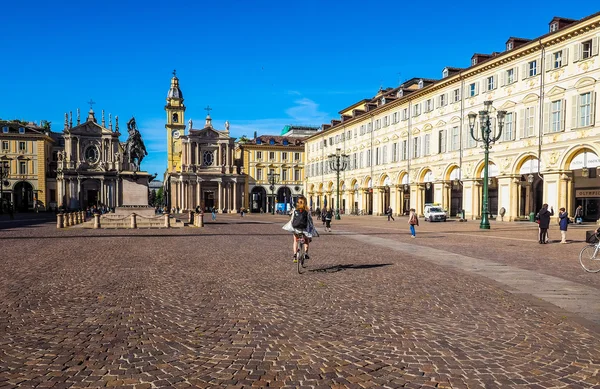 Piazza San Carlo w Turynie (Hdr) — Zdjęcie stockowe