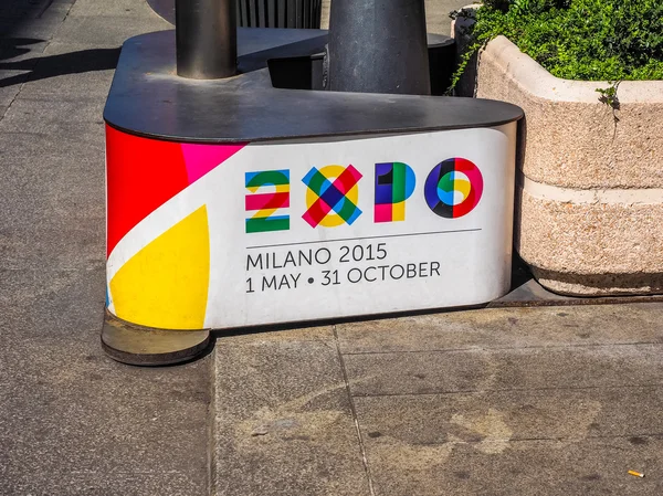 Logotipo da Expo em Milão (HDR ) — Fotografia de Stock