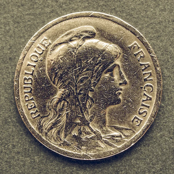 Vintage Γαλλία κέρμα — Φωτογραφία Αρχείου