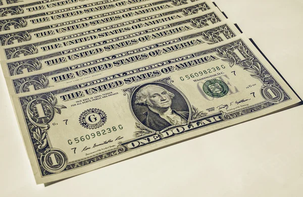 Notas de dólar vintage 1 dólar — Fotografia de Stock