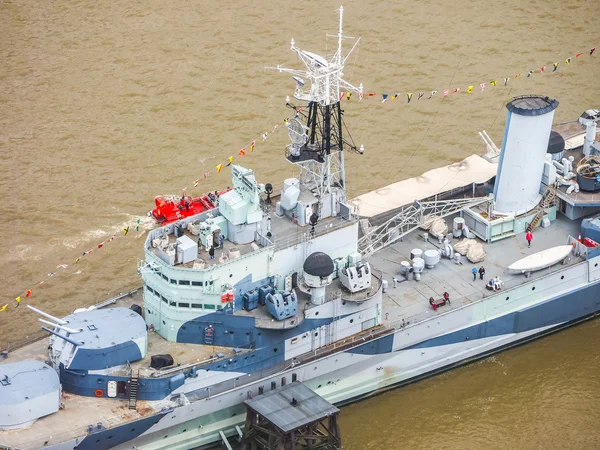 HMS Belfast in London (Hdr) — Stockfoto