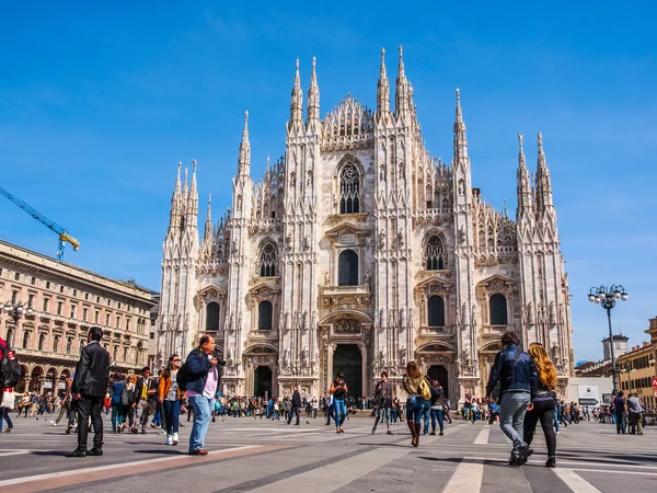 Piazza Duomo Milan (HDR) — Zdjęcie stockowe