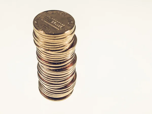 ヴィンテージドル硬貨1セント小麦ペニーセント — ストック写真
