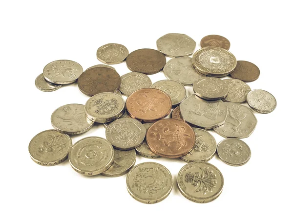 Старовинні монети фунт — стокове фото