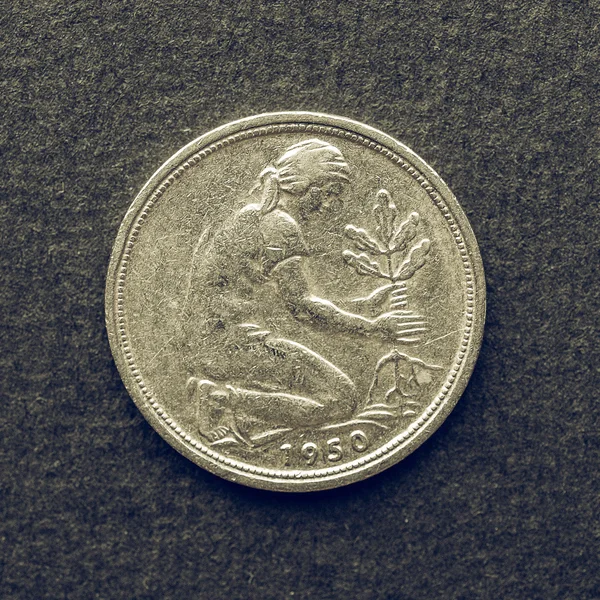 ビンテージのユーロ硬貨 — ストック写真